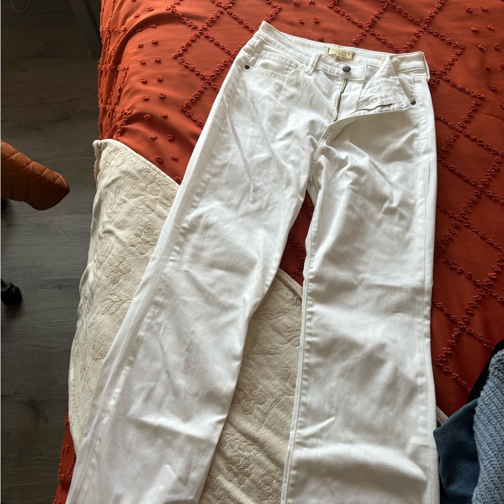 Francesca's Collections White Flare & Wide Leg Jeans